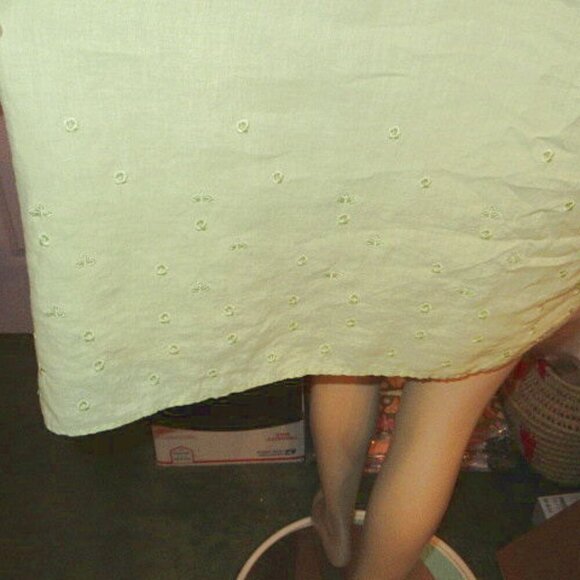 Vtg Paraphrase Linen Blouse Top Size 3X Eyelet Button Up Tunic Shirt Lagenlook - Picture 12 of 12